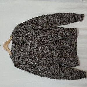 Black Label Cable Knit V-neck Sweater Size XL